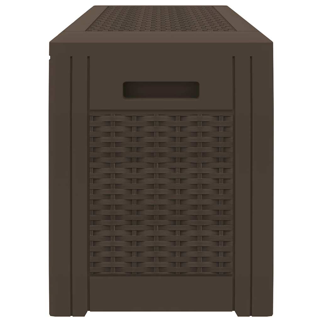 vidaXL Μπαούλο Αποθήκευσης Κήπου Καφέ 119x48x60 εκ. από Πολυπροπυλένιο