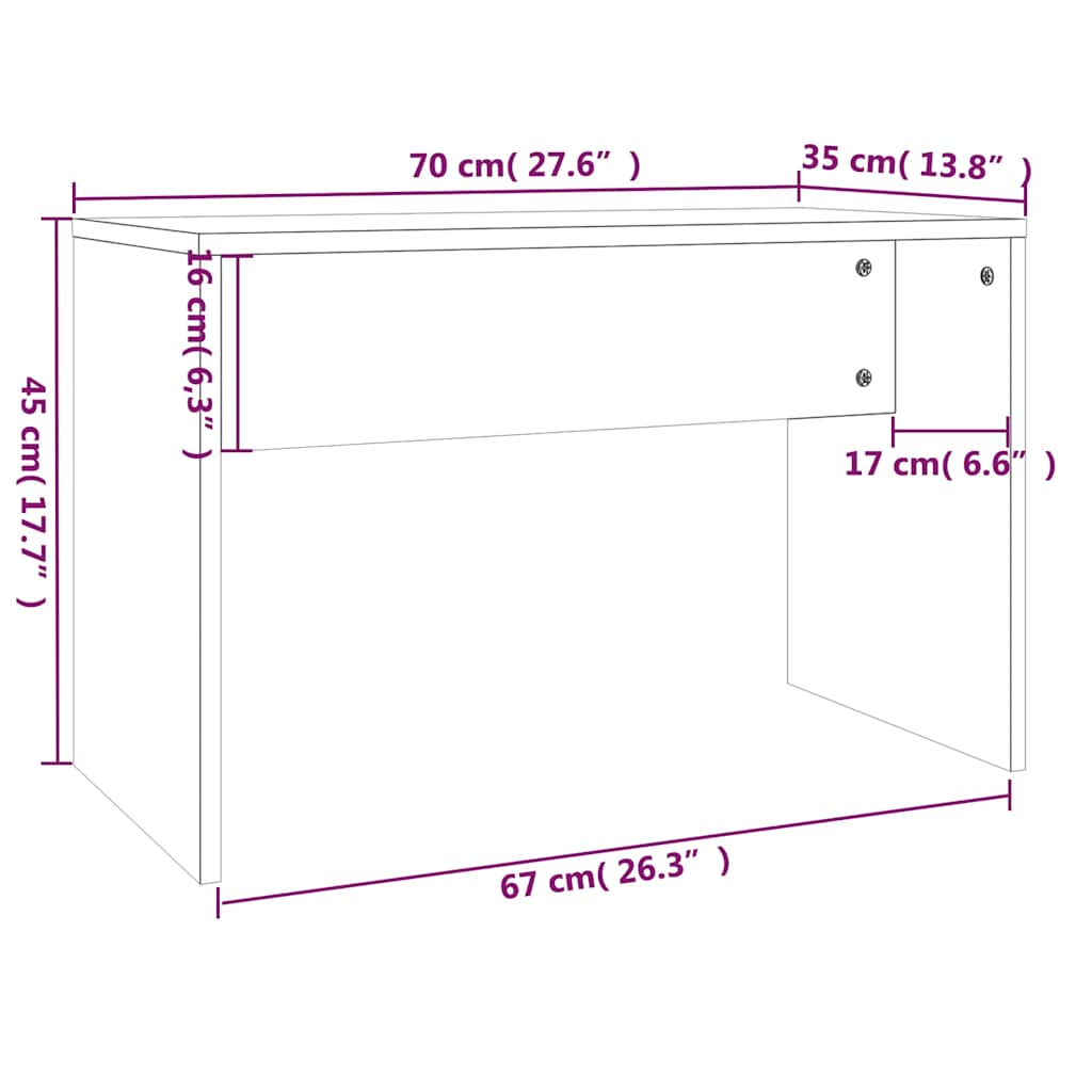 vidaXL Μπουντουάρ Σετ Sonoma δρυς 74,5 x 40 x 141 εκ.