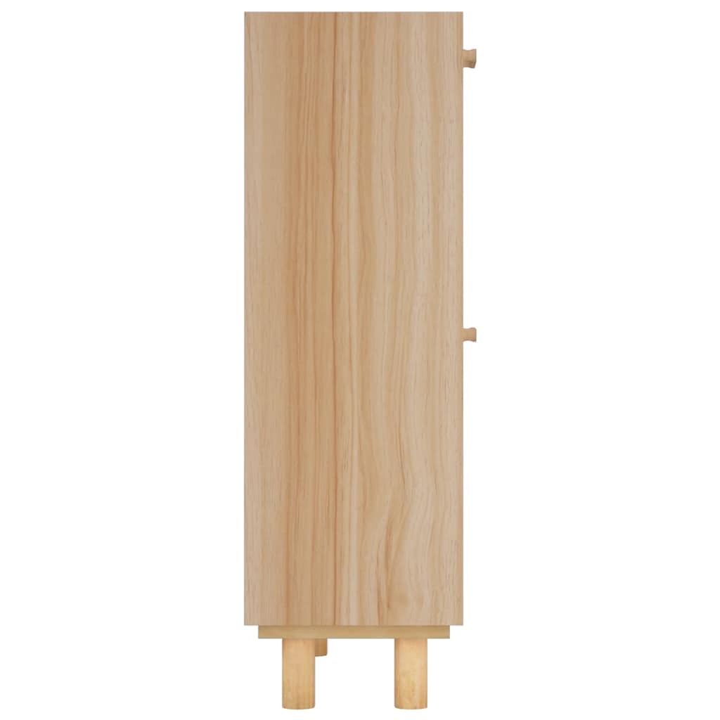 vidaXL Παπουτσοθήκη Καφέ 52x25x80 εκ. Επεξεργασμένο Ξύλο/Φυσικό Ρατάν