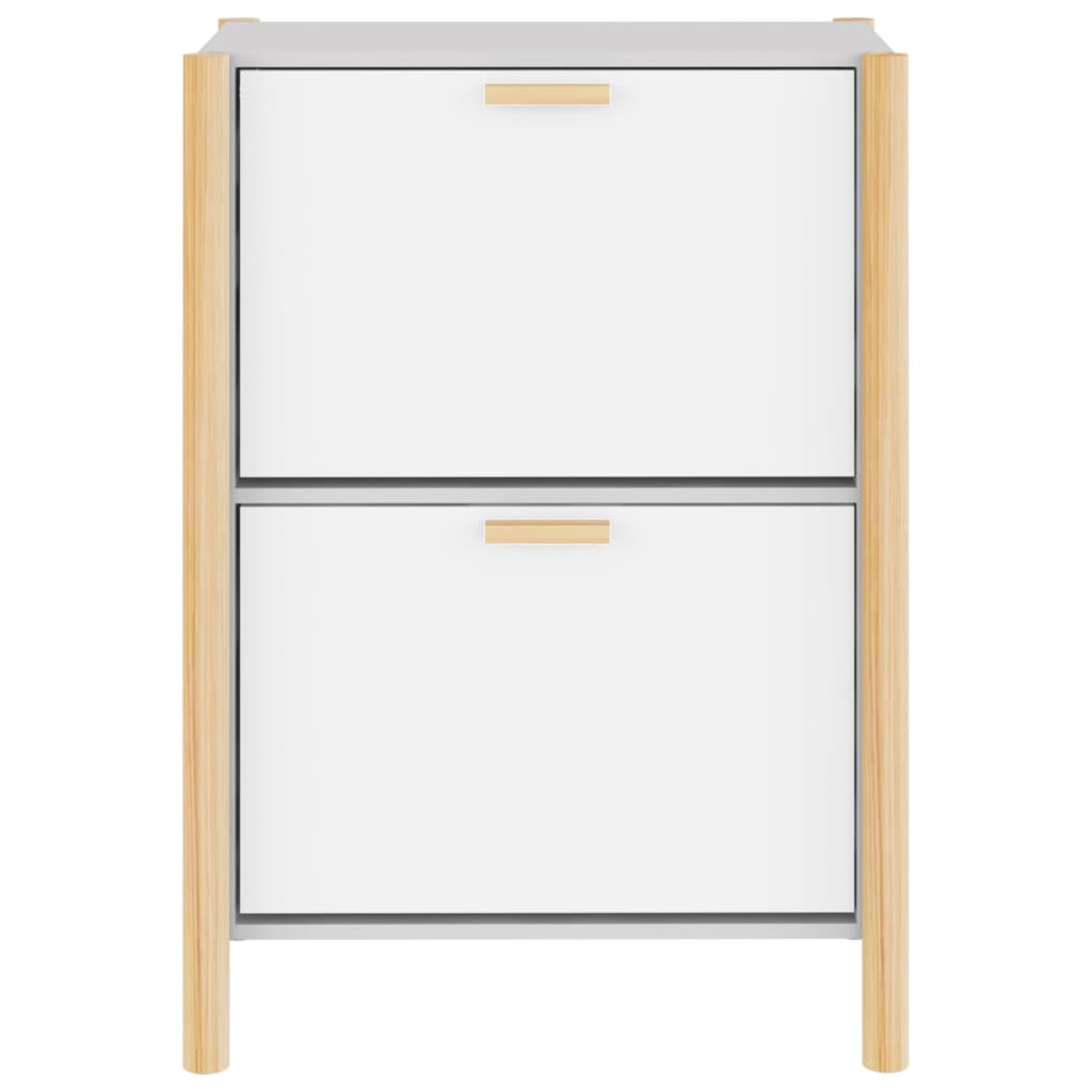 vidaXL Παπουτσοθήκη Λευκή 57,5 x 33 x 80 εκ. από Επεξεργασμένο Ξύλο
