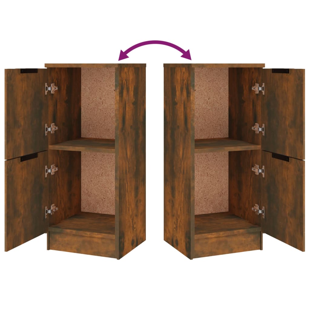 vidaXL Ντουλάπια 3 τεμ. Καπνιστή δρυς Επεξεργασμένο Ξύλο