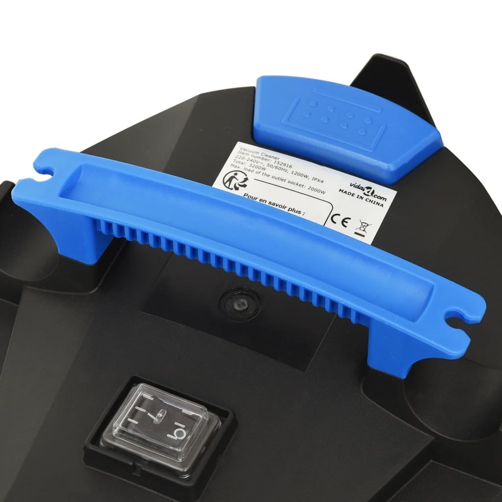 vidaXL Ηλεκτρική Σκούπα Υγρής / Ξηρής Απορρόφησης 1200 W Ασημί 30 Λ