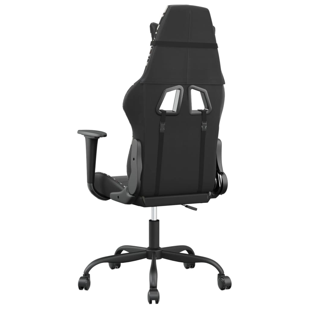 vidaXL Καρέκλα Gaming Μασάζ Μαύρο/Παραλλαγή από Συνθετικό Δέρμα