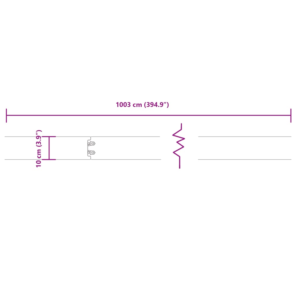 vidaXL Μπορντούρες Γκαζόν 10τεμ Ανθρακί 10x103εκ Ατσάλι Σκληρυθέν Αέρα