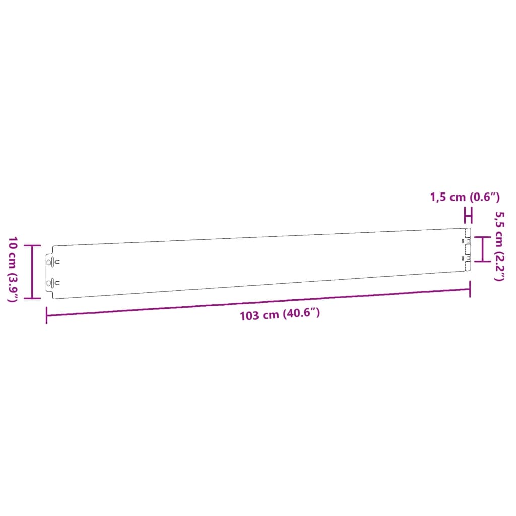 vidaXL Μπορντούρες Γκαζόν 10τεμ Ανθρακί 10x103εκ Ατσάλι Σκληρυθέν Αέρα