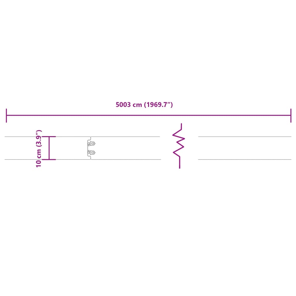 vidaXL Μπορντούρες Γκαζόν 10τεμ Ανθρακί 10x103εκ Ατσάλι Σκληρυθέν Αέρα