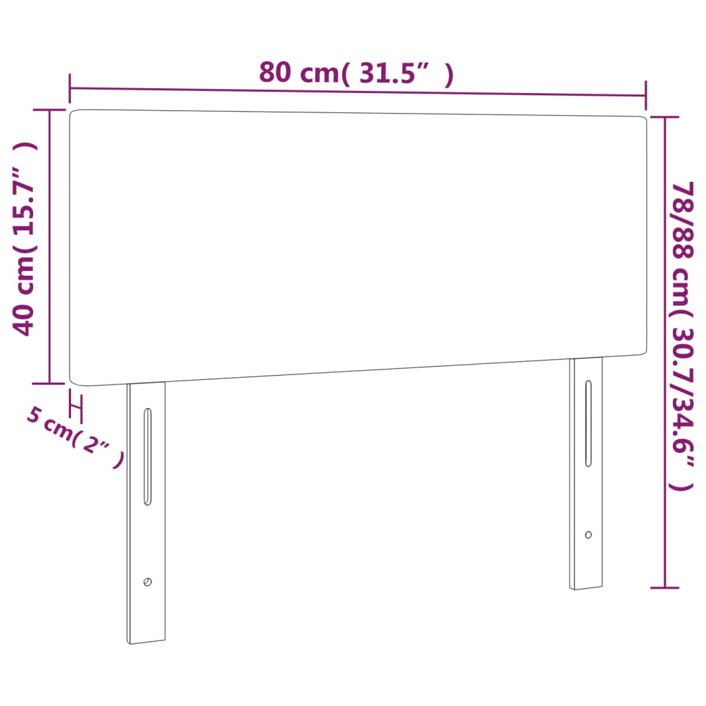 vidaXL Κεφαλάρι Κρεβατιού Taupe 80 x 5 x 78/88 εκ. Υφασμάτινο