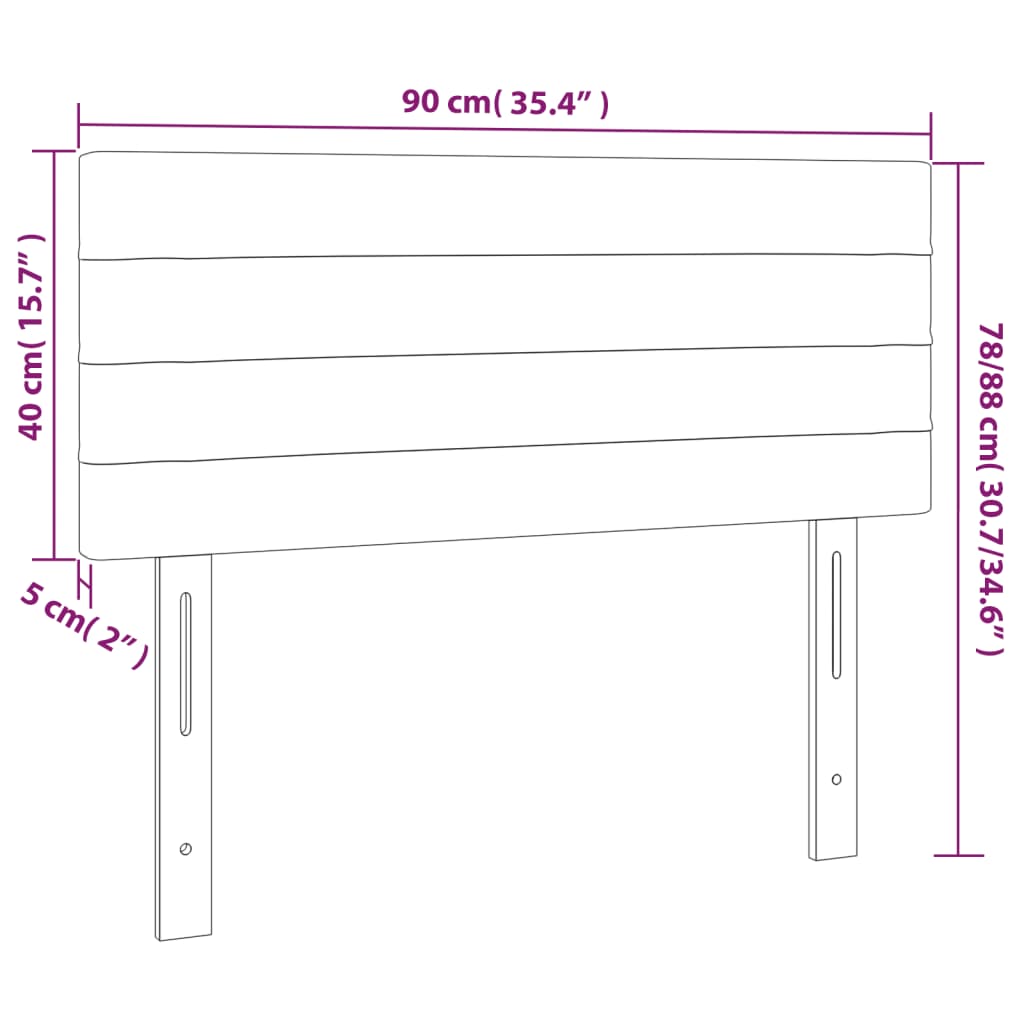 vidaXL Κεφαλάρι Κρεβατιού Σκούρο Πράσινο 90x5x78/88 εκ. Βελούδινο