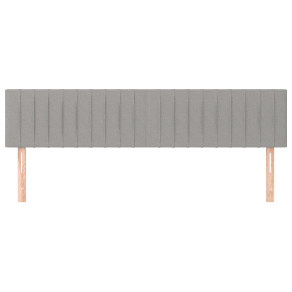 vidaXL Κεφαλάρια Κρεβατιού 2 τεμ.Αν. Γκρι 100x5x78/88 εκ. Υφασμάτινο