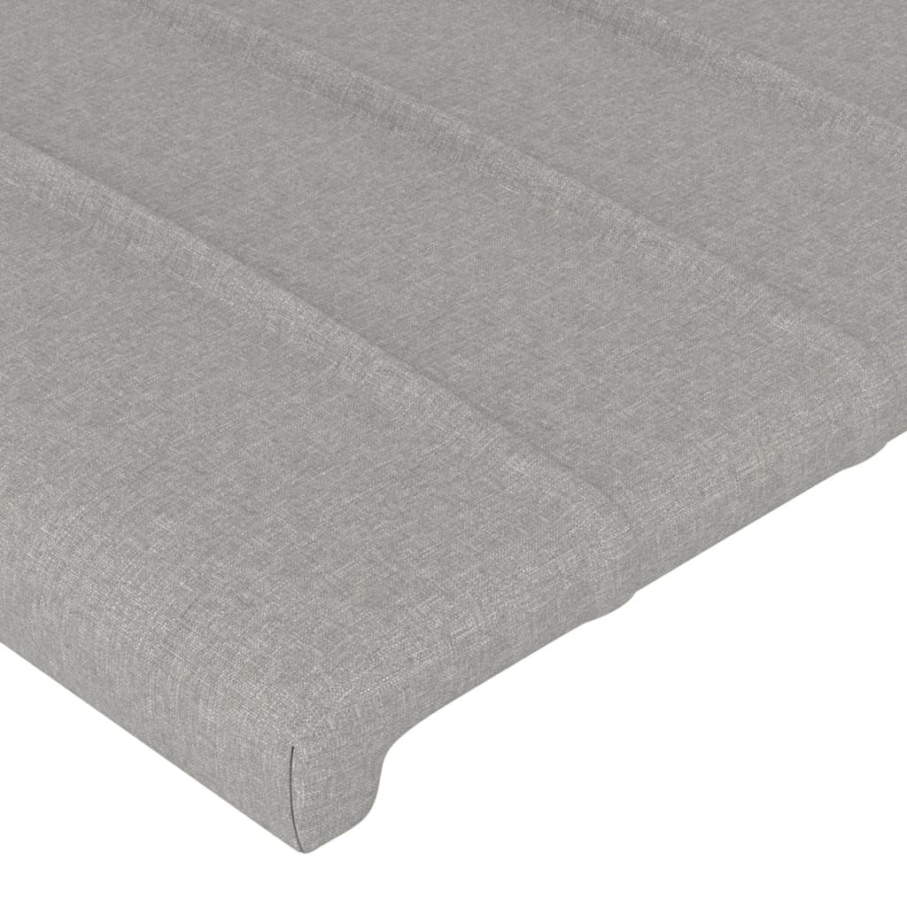 vidaXL Κεφαλάρια Κρεβατιού 2 τεμ.Αν. Γκρι 100x5x78/88 εκ. Υφασμάτινο