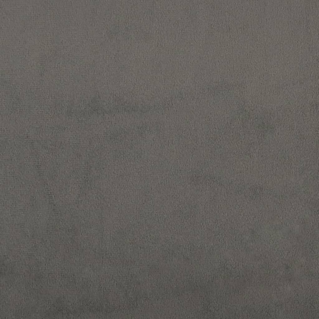 vidaXL Κεφαλάρι Κρεβατιού Σκούρο Γκρι 100x7x78/88 εκ. Βελούδινο