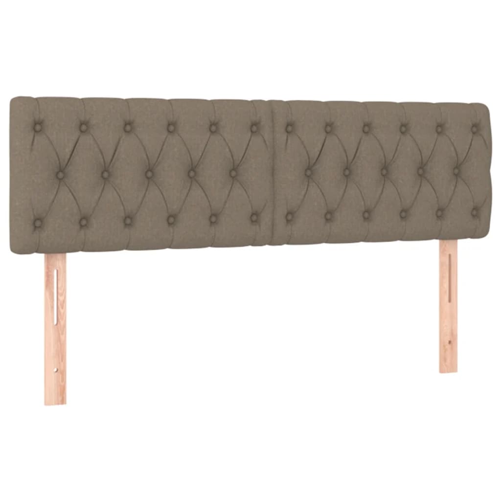 vidaXL Κεφαλάρια Κρεβατιού 2 τεμ. Taupe 72x7x78/88 εκ. Υφασμάτινο