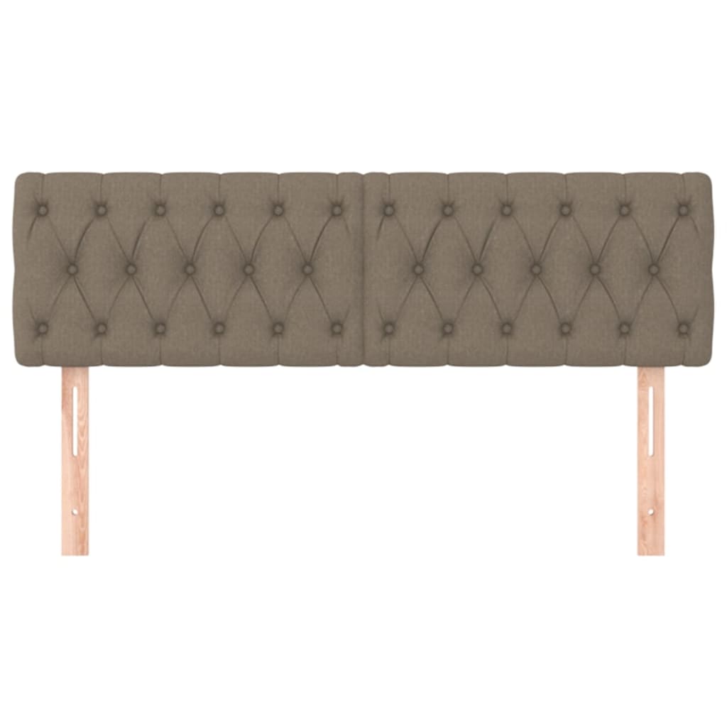 vidaXL Κεφαλάρια Κρεβατιού 2 τεμ. Taupe 80x7x78/88 εκ. Υφασμάτινο