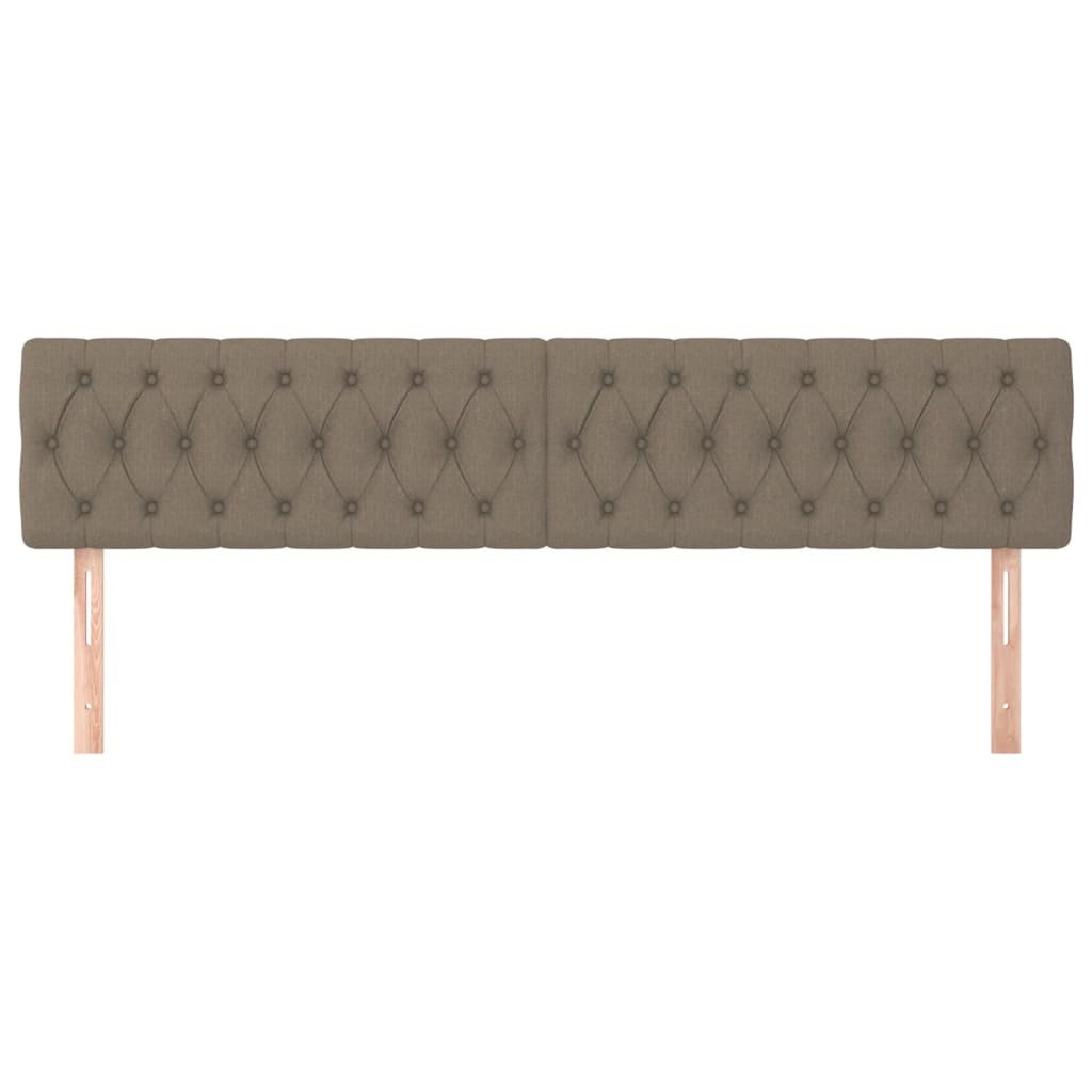 vidaXL Κεφαλάρια Κρεβατιού 2 τεμ. Taupe 90x7x78/88 εκ. Υφασμάτινο