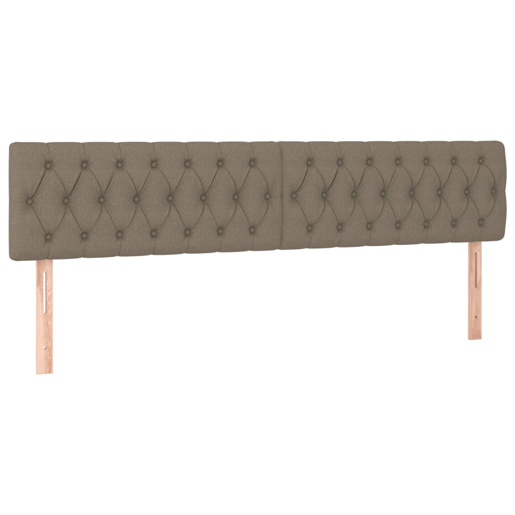 vidaXL Κεφαλάρια Κρεβατιού 2 τεμ. Taupe 100x7x78/88 εκ. Υφασμάτινο