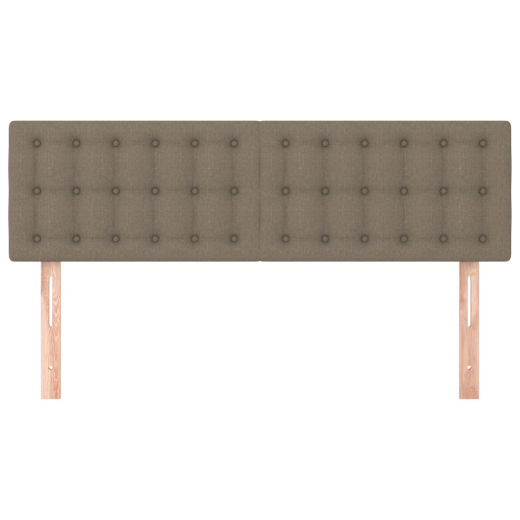 vidaXL Κεφαλάρια Κρεβατιού 2 τεμ. Taupe 72x5x78/88 εκ. Υφασμάτινα