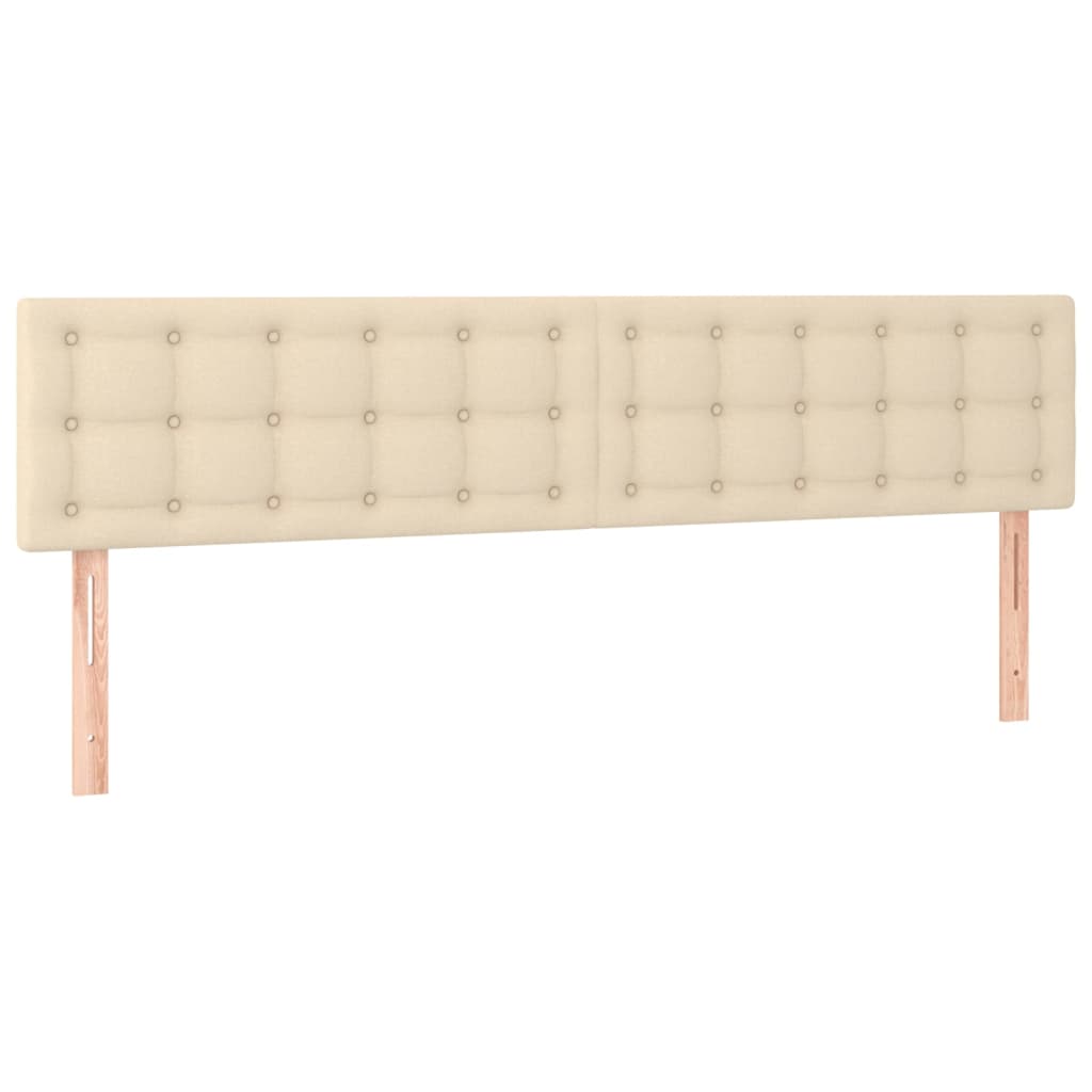 vidaXL Κεφαλάρια Κρεβατιού 2 τεμ. Κρεμ 80 x 5 x 78/88 εκ. Υφασμάτινο