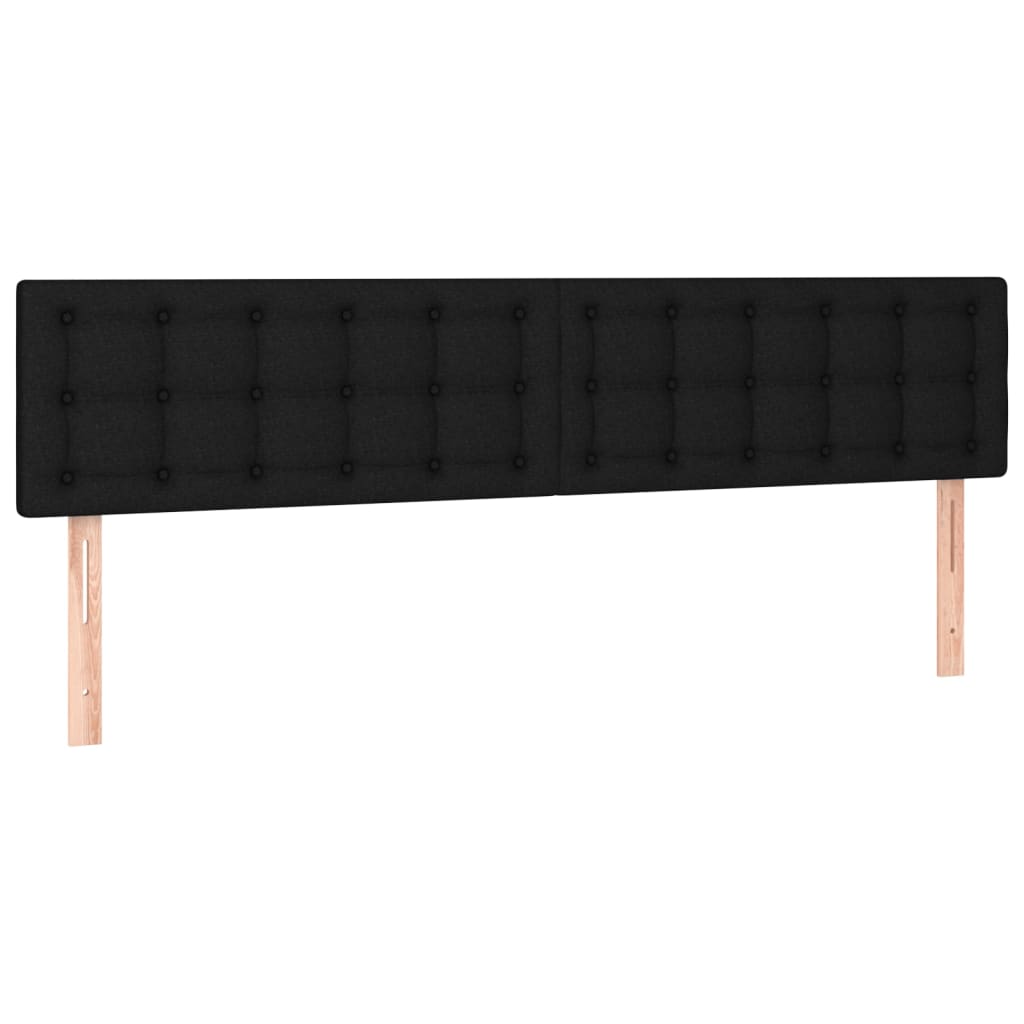 vidaXL Κεφαλάρια Κρεβατιού 2 τεμ. Μαύρο 90x5x78/88 εκ. Υφασμάτινο