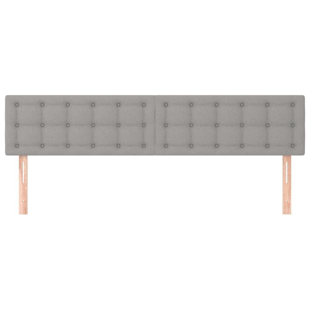 vidaXL Κεφαλάρια Κρεβατιού 2 τεμ.Αν. Γκρι 100x5x78/88 εκ. Υφασμάτινο