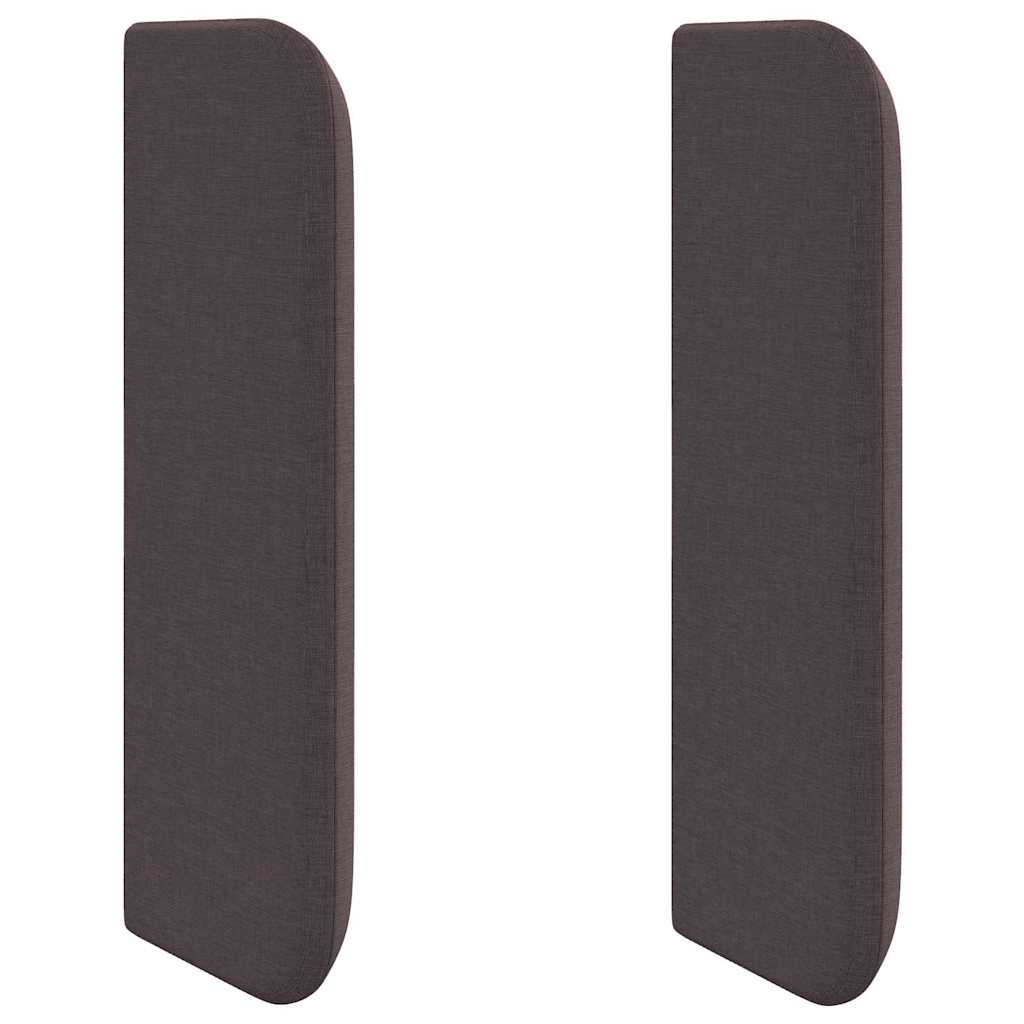vidaXL Αυτιά Κεφαλής 2 τμχ Ορθογώνια Σκοτεινές Καφέ Υφασμάτινες