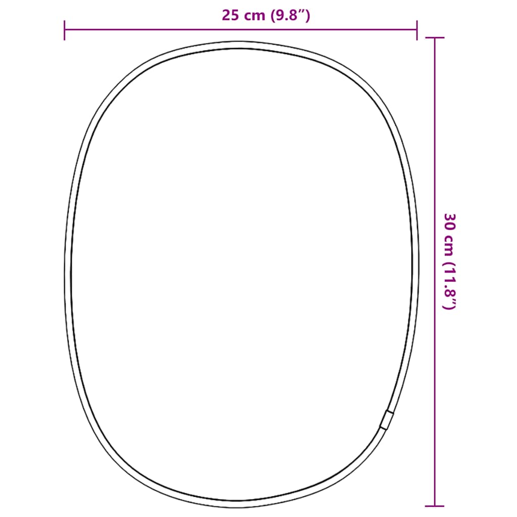 vidaXL Καθρέφτης Τοίχου Ασημί 30x25 εκ.
