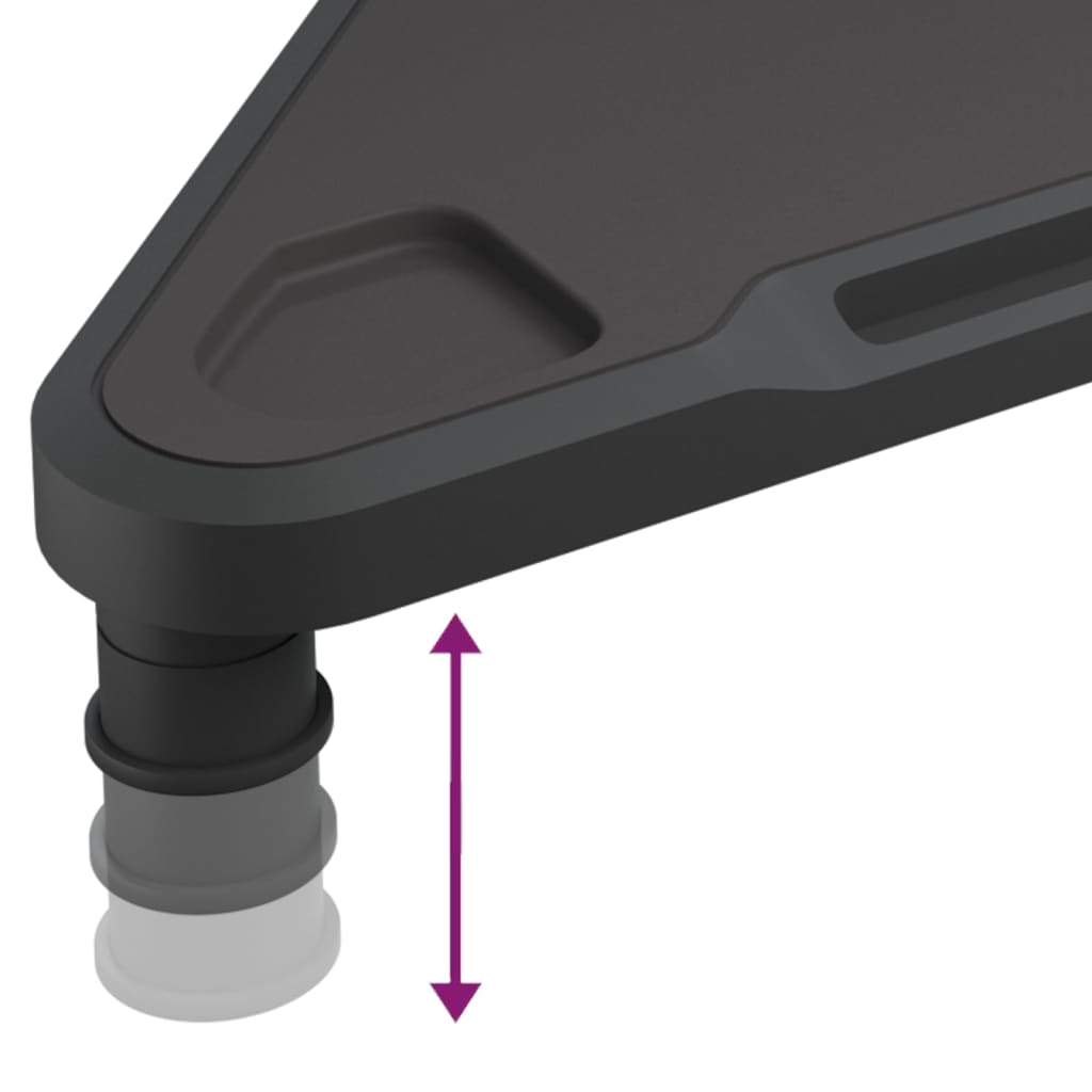 vidaXL Γωνιακή Βάση Οθόνης Μαύρη 49 x 28 x 10,5 εκ.