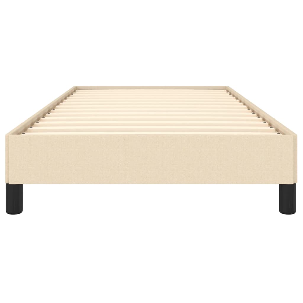 vidaXL Πλαίσιο κρεβατιού χωρίς στρώμα Κρέμα 80x200 cm Ύφασμα