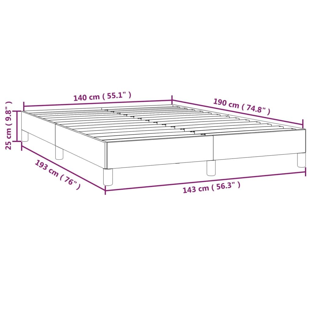 vidaXL Πλαίσιο Κρεβατιού Ροζ 140 x 190 εκ. Βελούδινο
