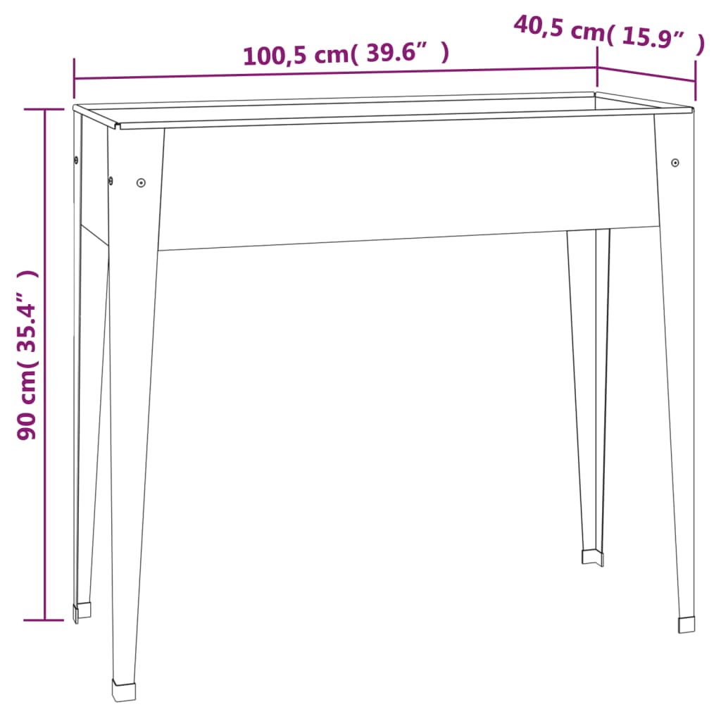 vidaXL Ζαρντινιέρα 100,5 x 40,5 x 90 εκ. Γαλβανισμένος Χάλυβας