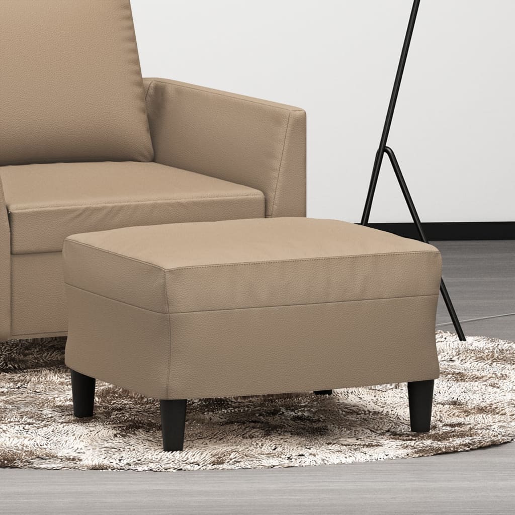 vidaXL Υποπόδιο Καπουτσίνο 60x50x41 εκ. από Συνθετικό Δέρμα