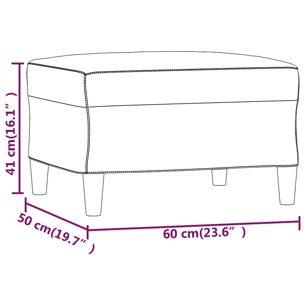 vidaXL Υποπόδιο Σκούρο Πράσινο 60 x 50x 41 εκ. Βελούδινο