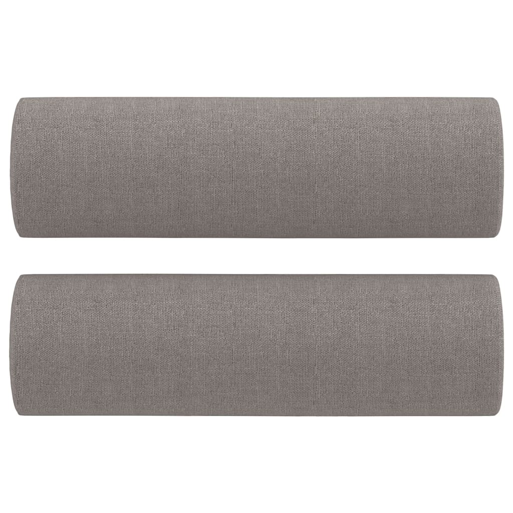 vidaXL Μαξιλάρια Διακοσμητικά 2 τεμ. Taupe Ø15 x 50 εκ. Υφασμάτινα