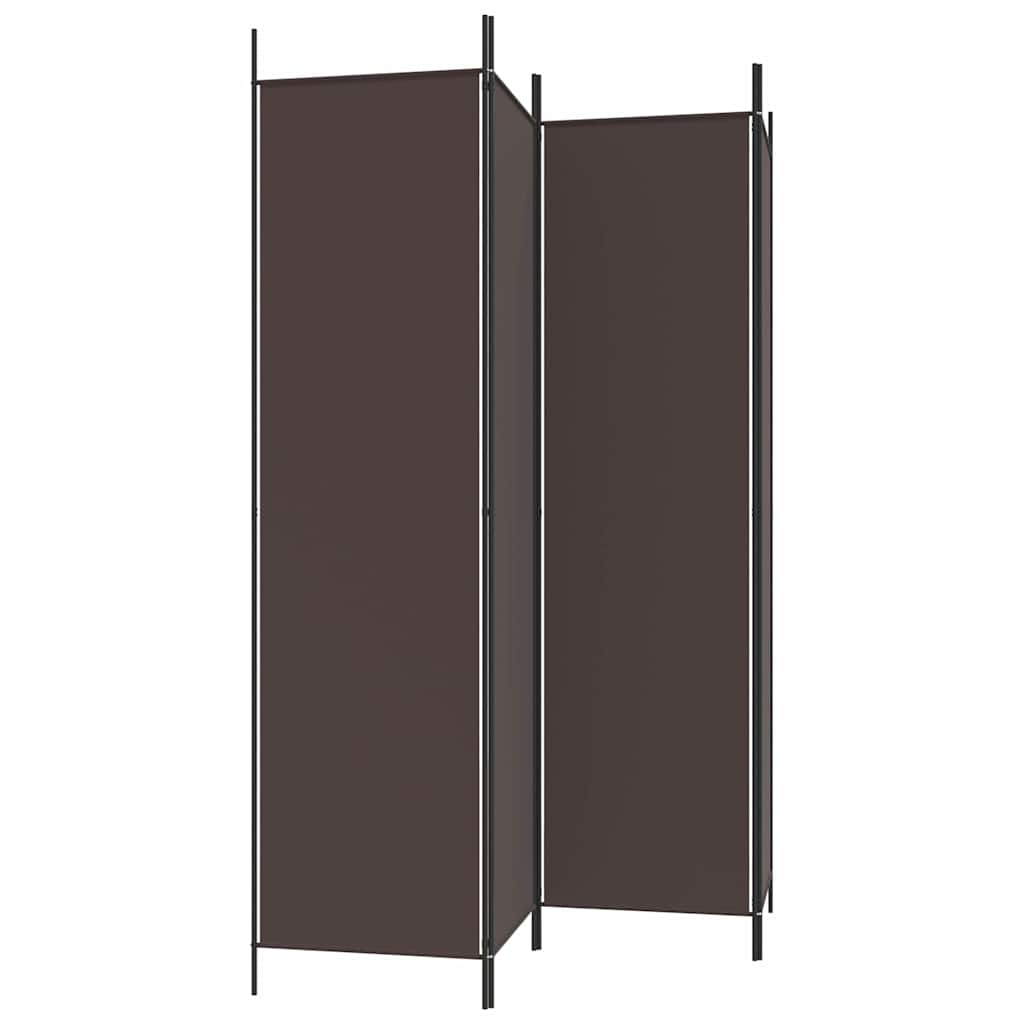 vidaXL Διαχωριστικό Δωματίου με 4 Πάνελ Καφέ 200x200 εκ. από Ύφασμα