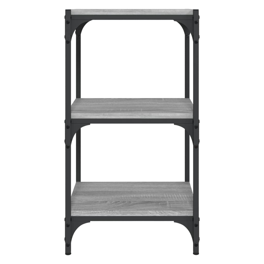 vidaXL Βιβλιοθήκη Γκρι Sonoma 40x33x70,5 εκ. Επεξ. Ξύλο & Ατσάλι