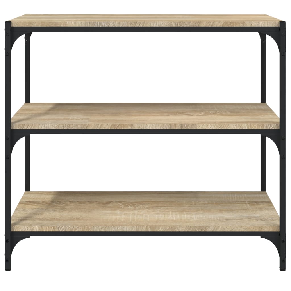 vidaXL Βιβλιοθήκη Sonoma Δρυς 80x33x70,5 εκ. Επεξεργ. Ξύλο & Ατσάλι