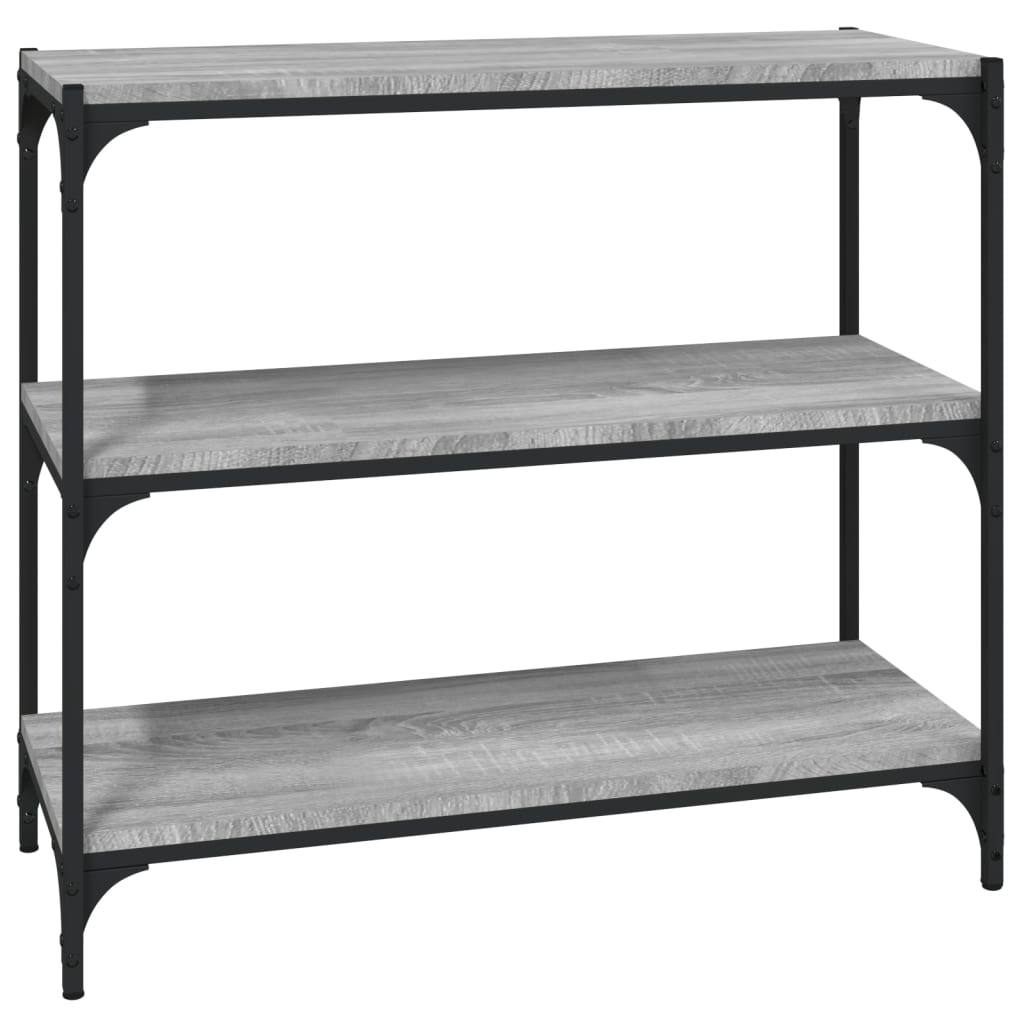 vidaXL Βιβλιοθήκη Γκρι Sonoma 80 x 33 x 70,5 εκ. Επεξ. Ξύλο & Ατσάλι