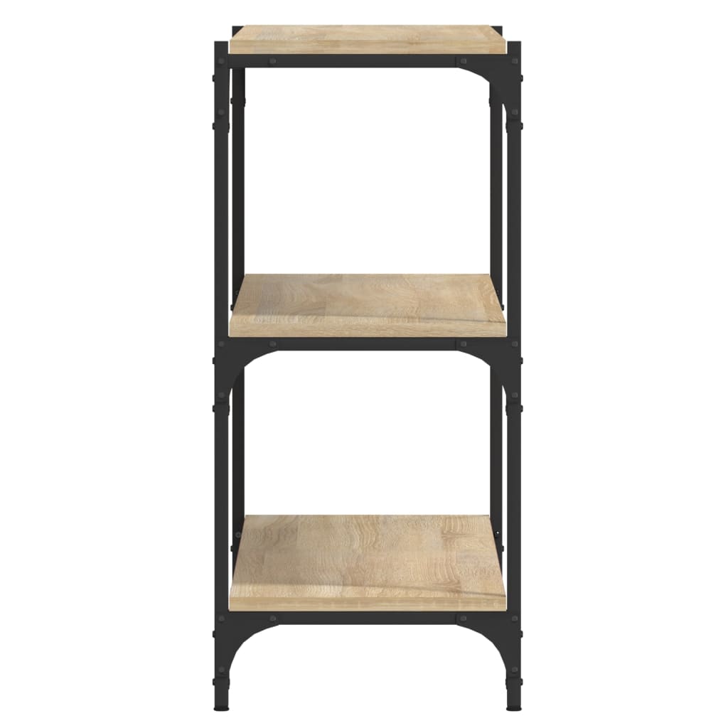vidaXL Βιβλιοθήκη Sonoma Δρυς 100x33x70,5 εκ. Επεξεργ. Ξύλο & Ατσάλι
