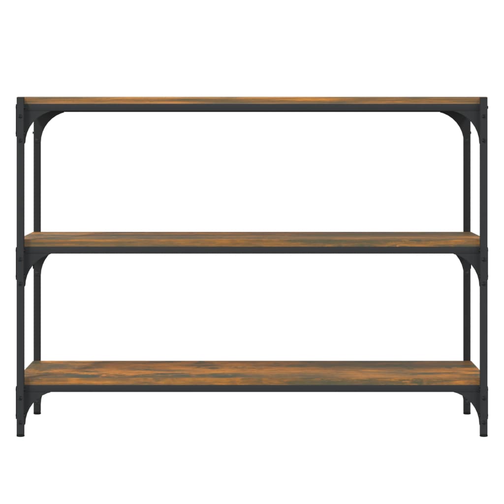 vidaXL Βιβλιοθήκη Καπνιστή Δρυς 100x33x70,5 εκ. Επεξ. Ξύλο & Ατσάλι