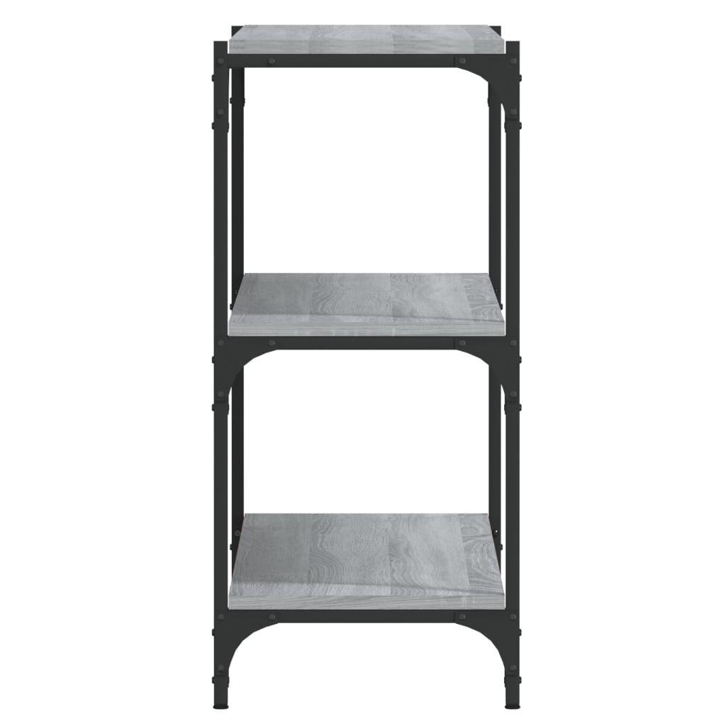 vidaXL Βιβλιοθήκη Γκρι Sonoma 100 x 33 x 70,5 εκ. Επεξ. Ξύλο & Ατσάλι