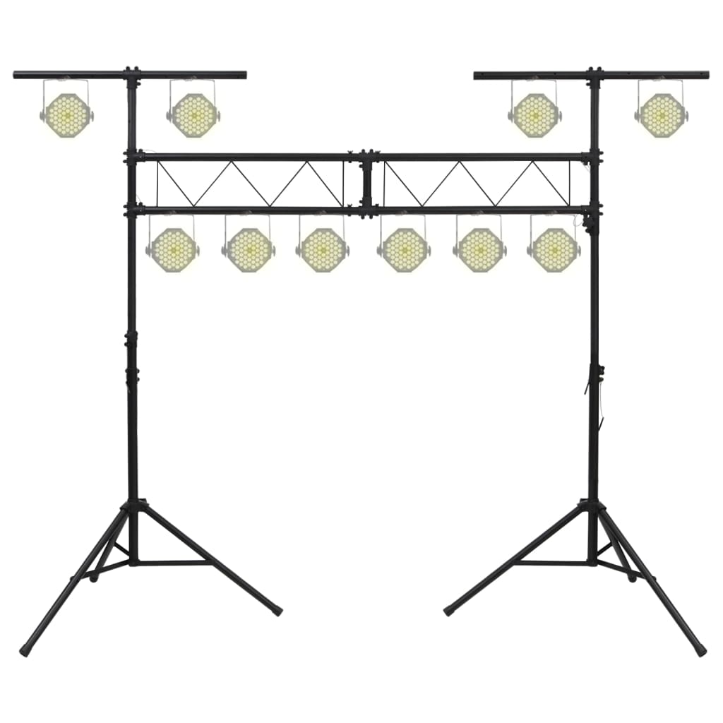 vidaXL Βάση Φωτισμού Μαύρη 338 x 115 x (180-300) εκ. Ατσάλινη