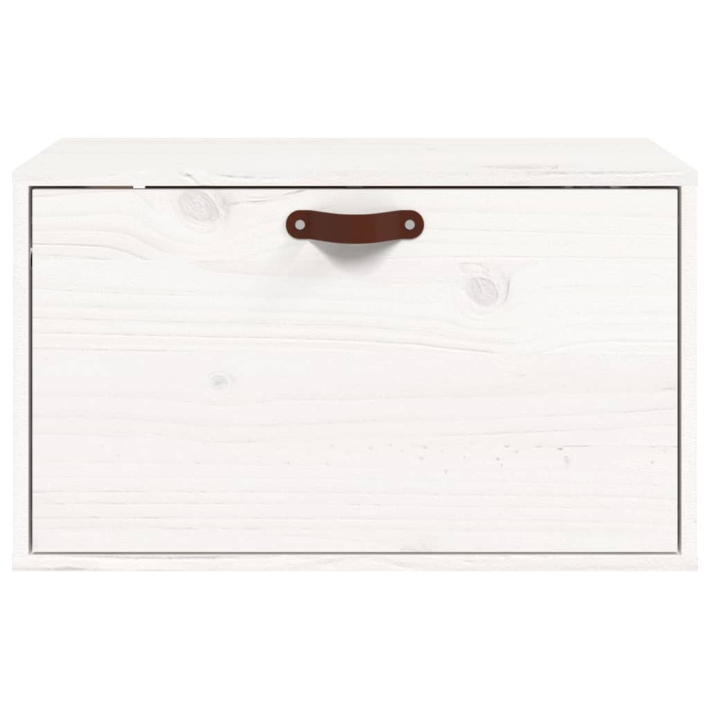 vidaXL Ντουλάπι Τοίχου Λευκό 60x30x35 εκ. από Μασίφ Ξύλο Πεύκου