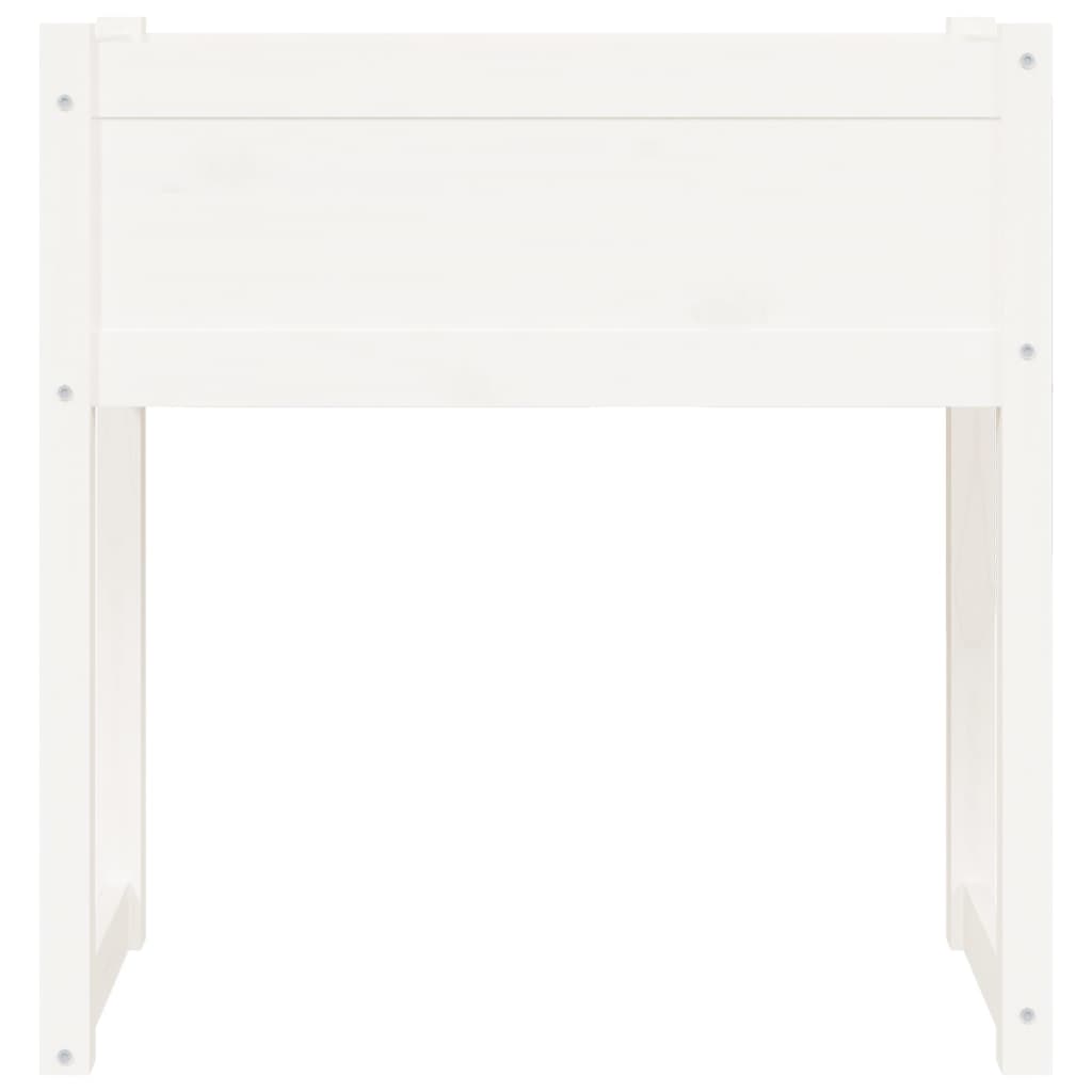 vidaXL Ζαρντινιέρα Λευκή 78x40x81 εκ. από Μασίφ Ξύλο Πεύκου