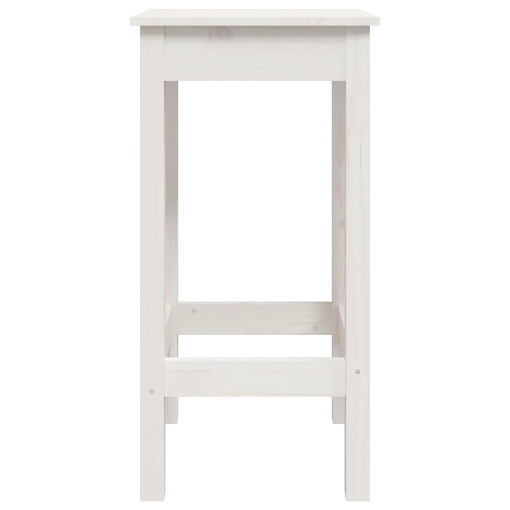 vidaXL Καρέκλες Μπαρ 2 τεμ. Λευκό 40x40x78 εκ. Μασίφ Ξύλο Πεύκου