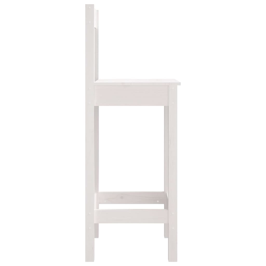 vidaXL Καρέκλες Μπαρ 2 τεμ. Λευκό 40x41,5x112 εκ. Μασίφ Ξύλο Πεύκου