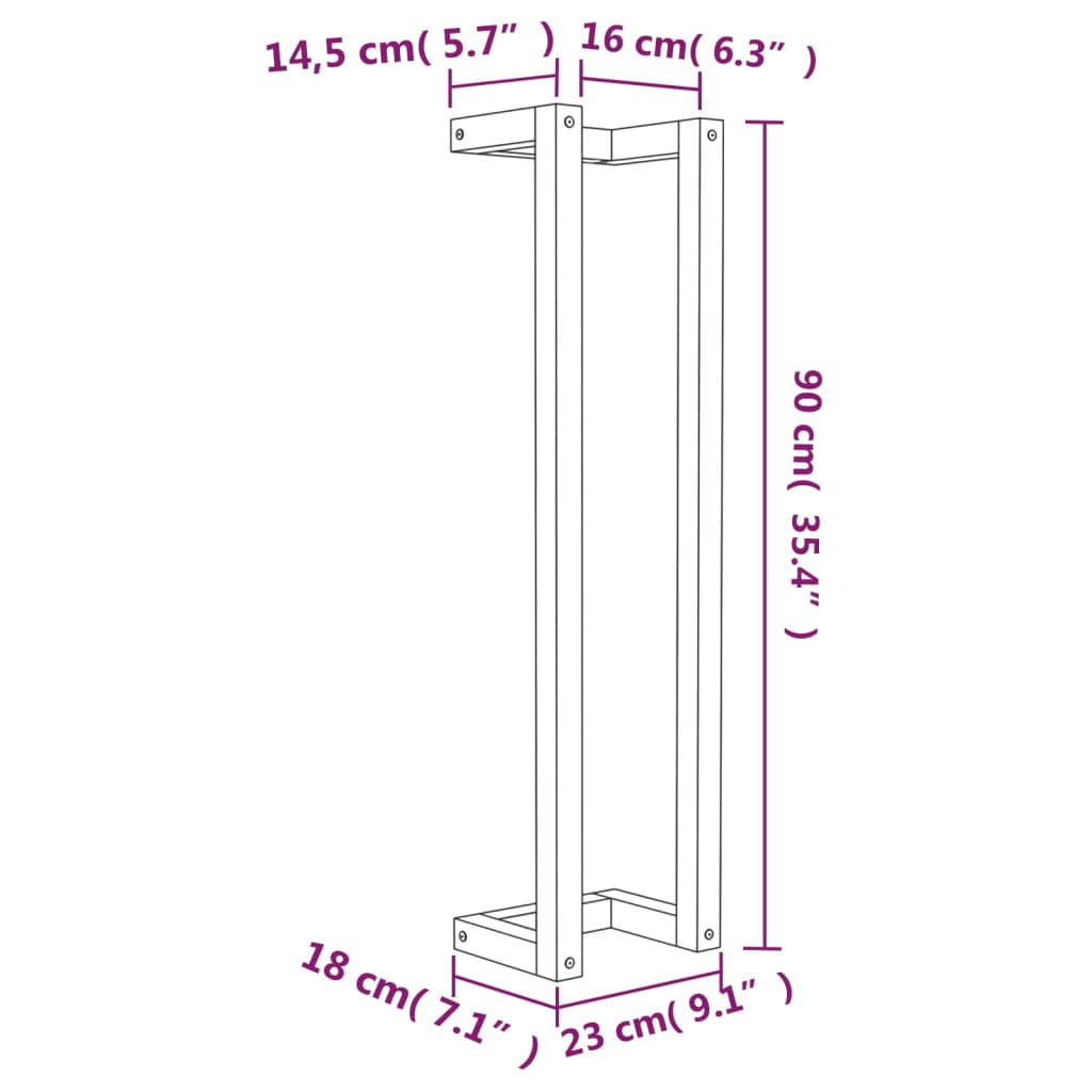 vidaXL Πετσετοκρεμάστρα 23x18x90 εκ. από Μασίφ Ξύλο Πεύκου
