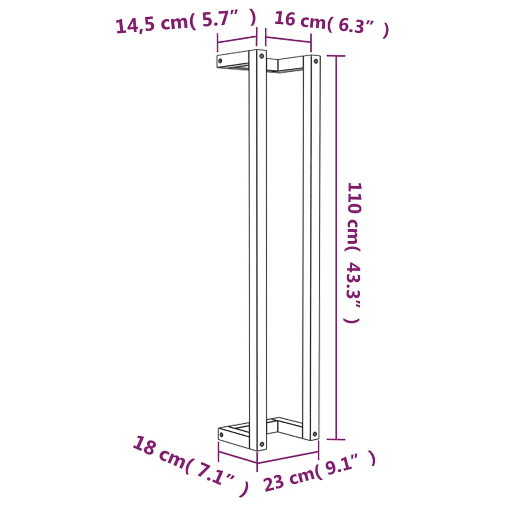 vidaXL Πετσετοκρεμάστρα 23x18x110 εκ. από Μασίφ Ξύλο Πεύκου