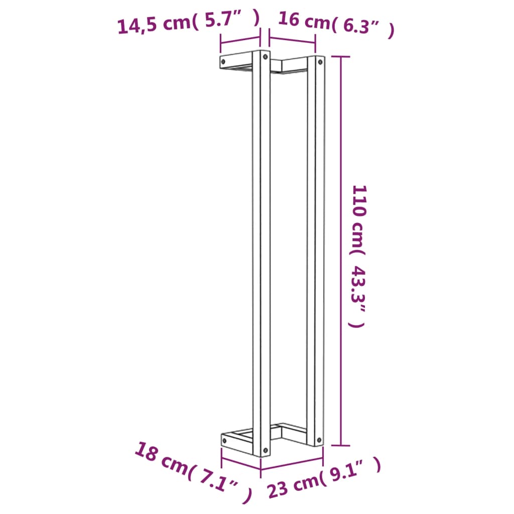 vidaXL Πετσετοκρεμάστρα Λευκή 23x18x110 εκ. από Μασίφ Ξύλο Πεύκου