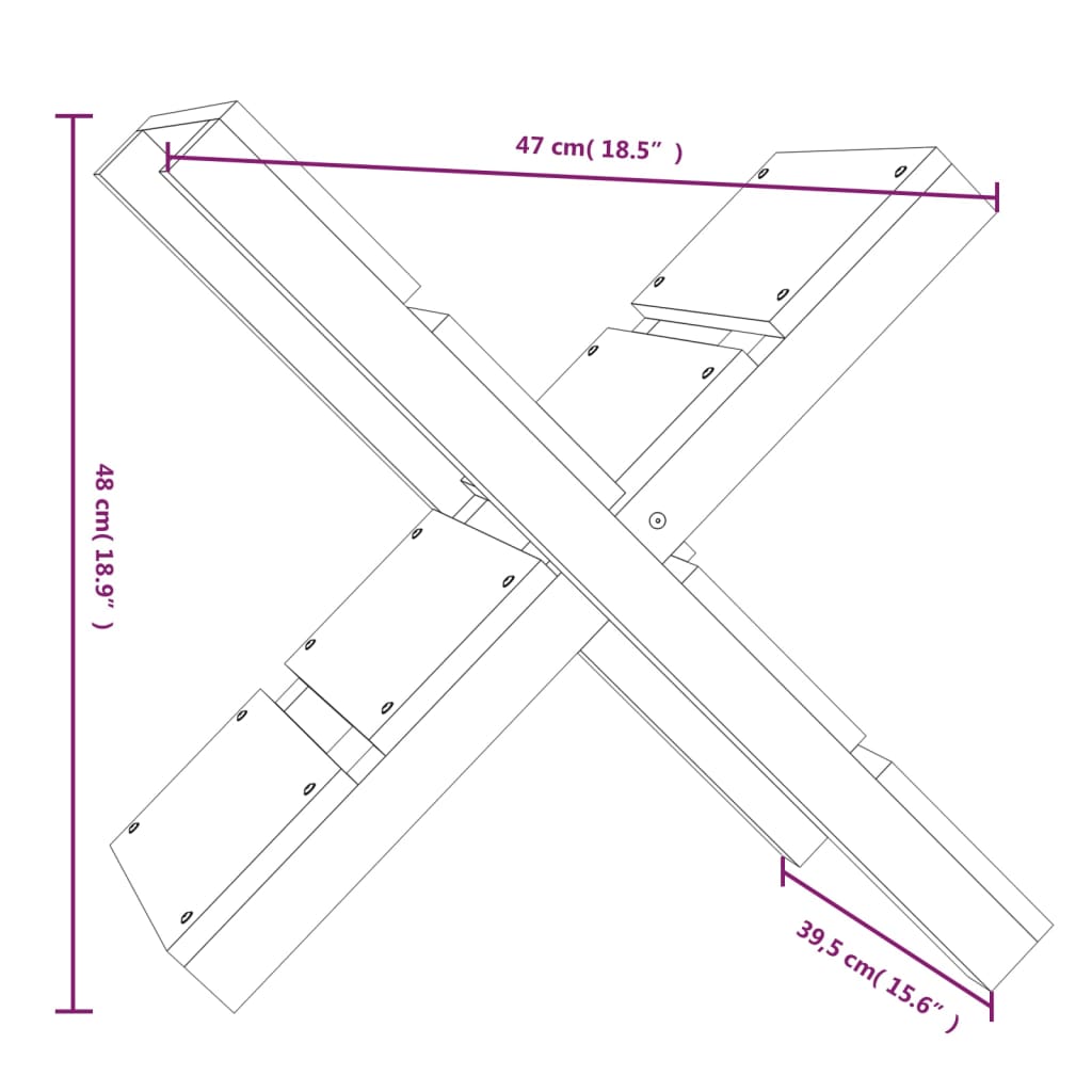 vidaXL Ξυλοθήκη Μαύρη 47 x 39,5 x 48 εκ. από Μασίφ Ξύλο Πεύκου