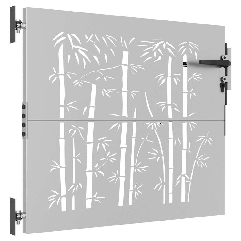 vidaXL Πύλη Κήπου με Σχέδιο Μπαμπού 85 x 100 εκ. από Ατσάλι Corten