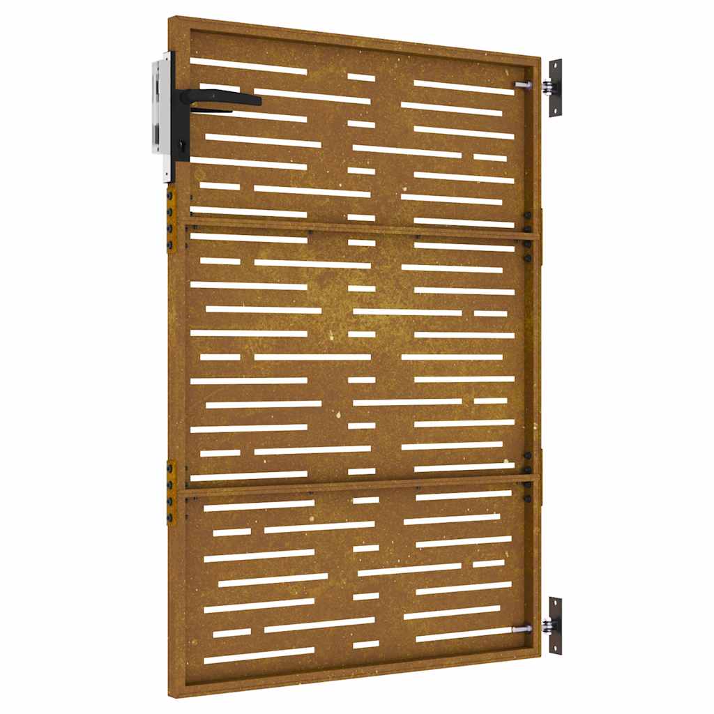 vidaXL Πύλη Κήπου με Τετράγωνο Σχέδιο 85 x 125 εκ. από Ατσάλι Corten